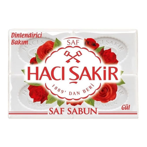 HACI SAKIR Rose Traditional Bath Soap 4pk 600g