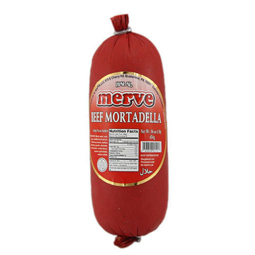 MERVE Beef Mortadella Plain (Salam) 453.5g