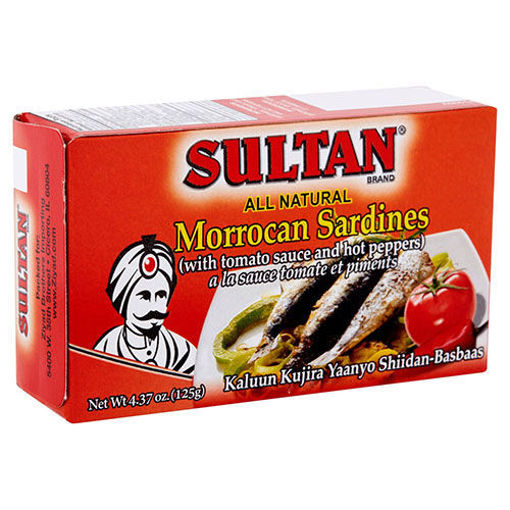 SULTAN Moroccan Sardines with Tomato Sauce and Hot Peppers 125g