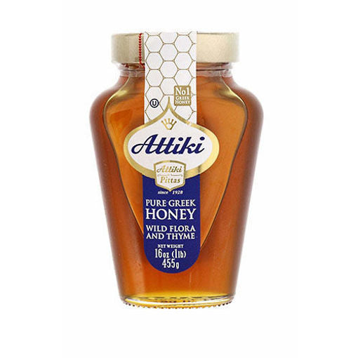 ATTIKI Pure Raw Greek Honey (Wild Flora and Thyme) 455g