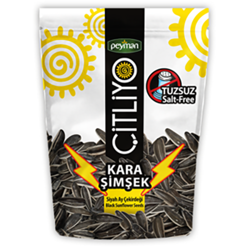 PEYMAN Citliyo Kara Simsek Unsalted Black Sunflower Seeds 284g