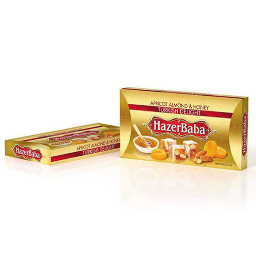 HAZERBABA Apricot & Almond & Honey Turkish Delight 454g