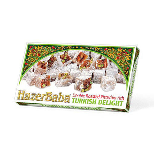HAZERBABA Double Roasted Pistachio Turkish Delight 350g (Cifte kavrulmus )