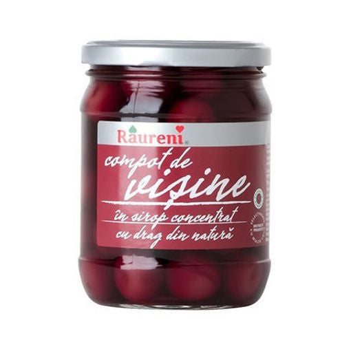 RAURENI Compot de Visine (Pitted Sour Cherries) 720g