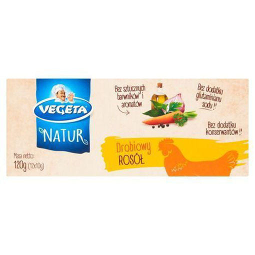 VEGETA Natur Bouillon Cubes w/Natural Chicken Flavor 120g
