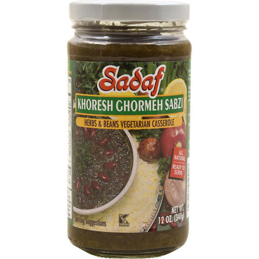 SADAF Khoresh Ghormeh Sabzi 12OZ| Herb & Bean Stew in Jar