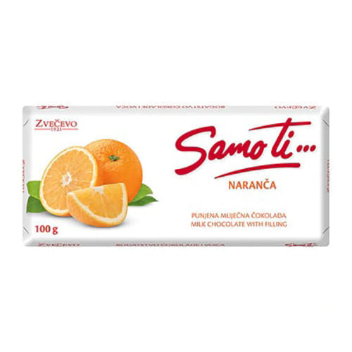 ZVECEVO Samo Ti Orange Chocolate Bar 100g