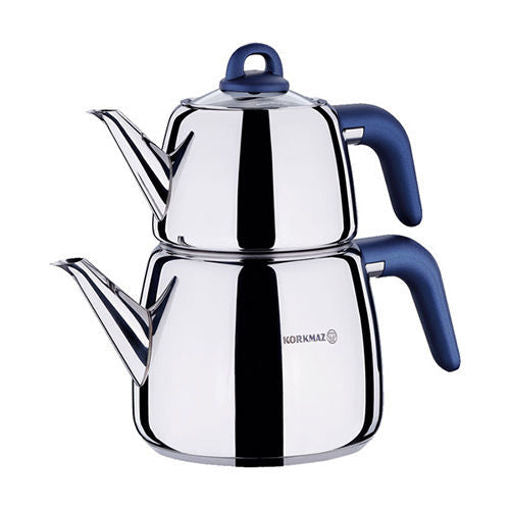 KORKMAZ Bella Azura Stainless Steel Tea Pot 2.0 Liters