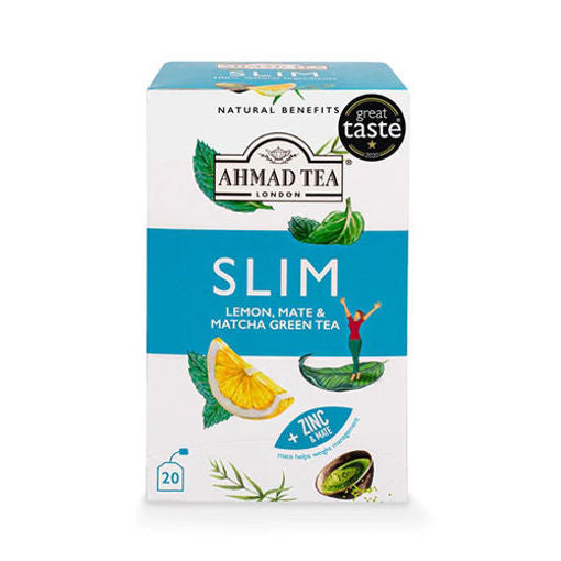 AHMAD TEA Lemon, Mate & Matcha Green Tea "Slim" Infusion - 20 Teabags