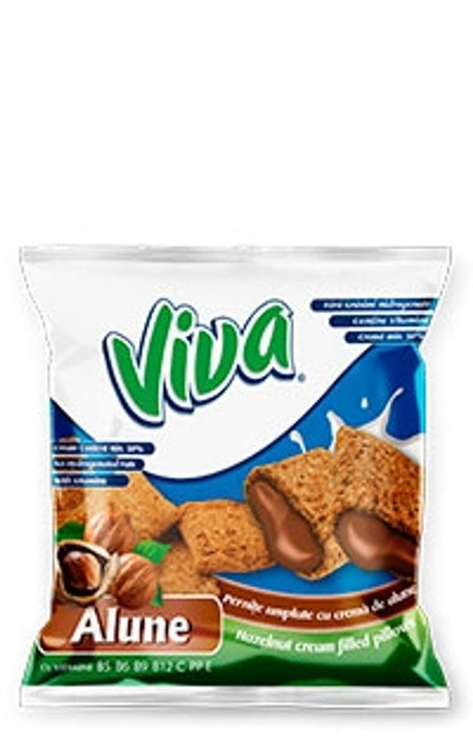 VIVA PILLOWS HAZELNUT CREAM SNACKS 200g.
