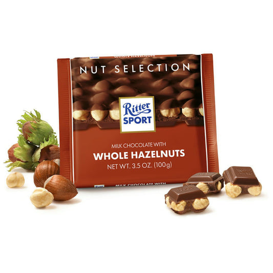 Ritter Sport Milk Chocolate with Whole Hazelnuts 100g