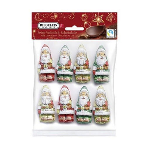 RIEGELEIN Feine Vollmilchschokolade (Milk Chocolate) ''Mini Santa'' Hangable Ornaments 100g