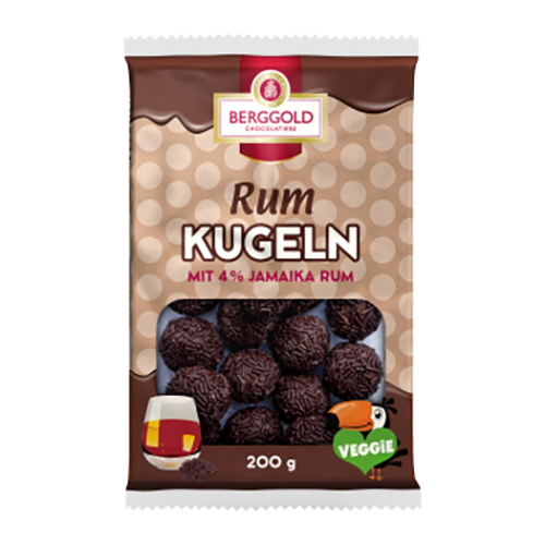 BERGGOLD Rum Kugeln (mit %4 Jamaican Rum) 200g