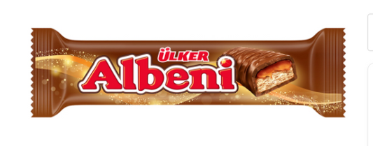 Ulker Albeni chocolate nougat biscuit 40g brown package