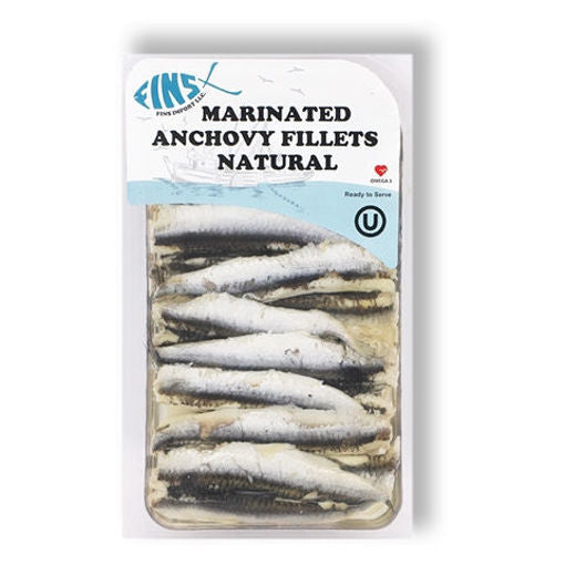 FINS Natural Marinated Anchovy Fillets 125g