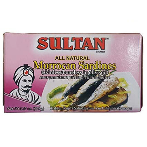 SULTAN Moroccan Sardines Skinless&Boneless 125g