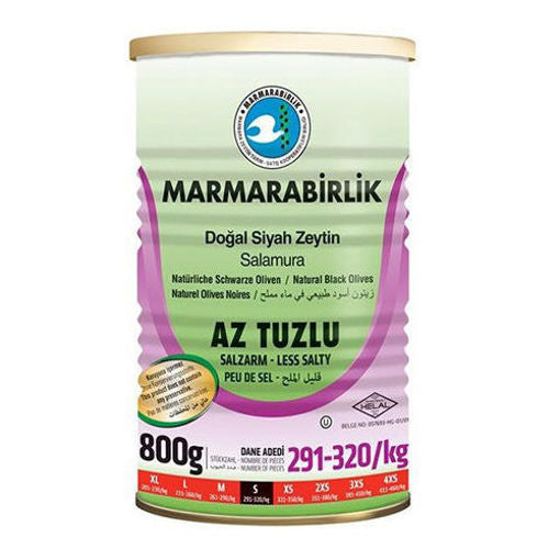 MARMARABIRLIK Black Olives Low Salt 800g