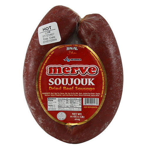 MERVE Beef Soujouk Hot (Sucuk) 453.5g