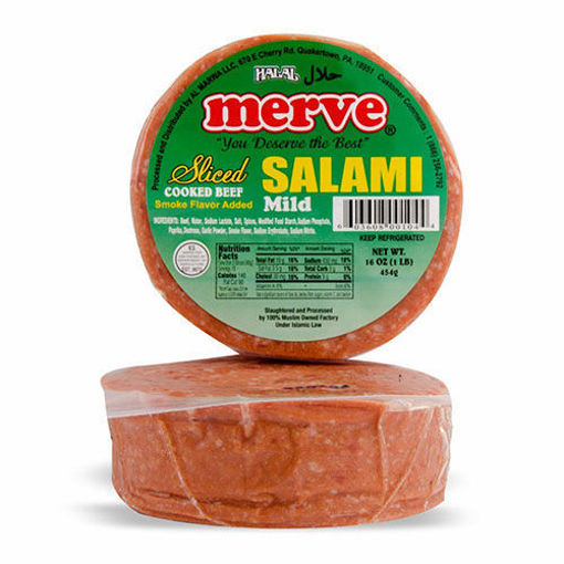 MERVE Halal Beef Sliced Salami Plain 227g
