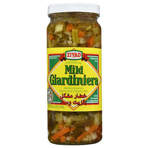 ZIYAD Mild Giardiniera (Mediterranean Marinated Pepper Mix) 454g