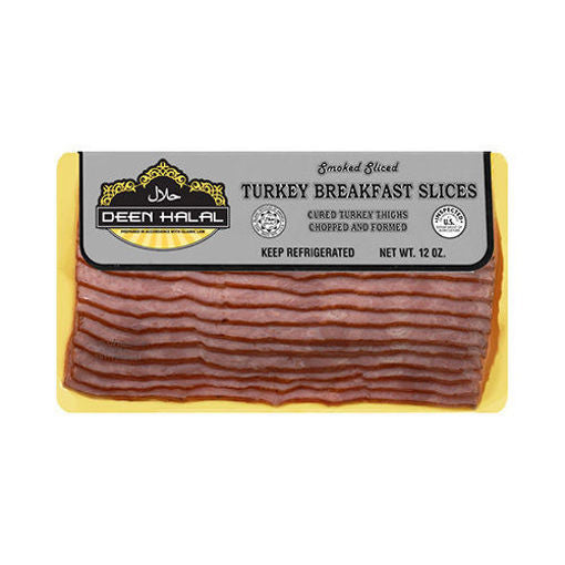 DEEN HALAL Smoked Sliced Turkey Breakfast Bacon 340g