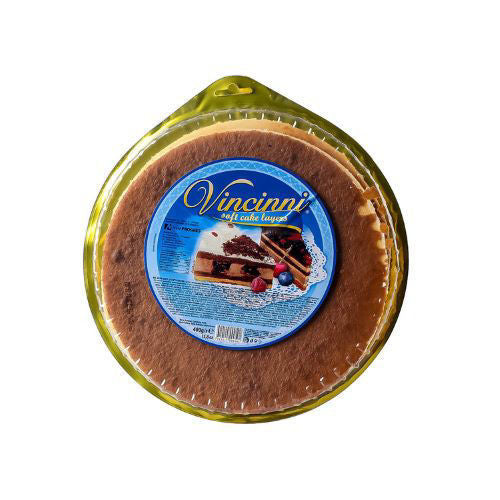 VINCINNI Round Plain Soft Cake Layers 400g