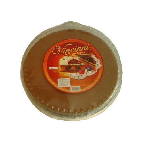 VINCINNI Round Soft Cake Layer (Pre-Baked Dark w/Cacao) 400g