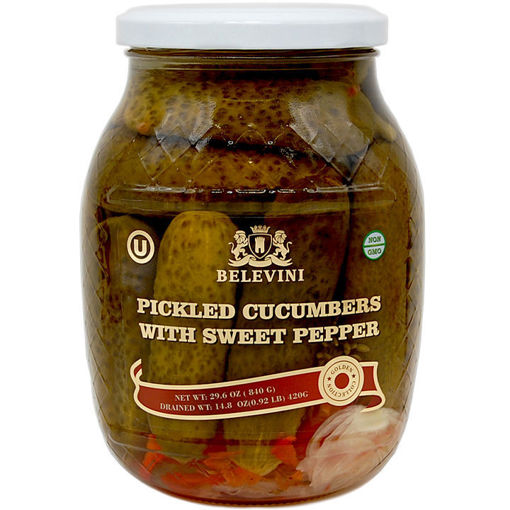 BELEVINI Pickled Cucumbers w/Sweet Peppers 840g