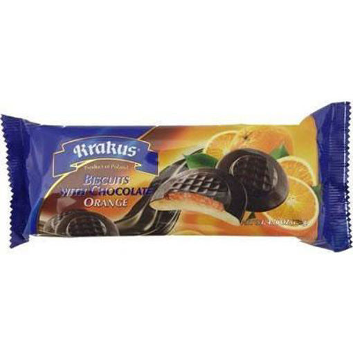 KRAKUS Biscuits w/Chocolate (Orange) 135g