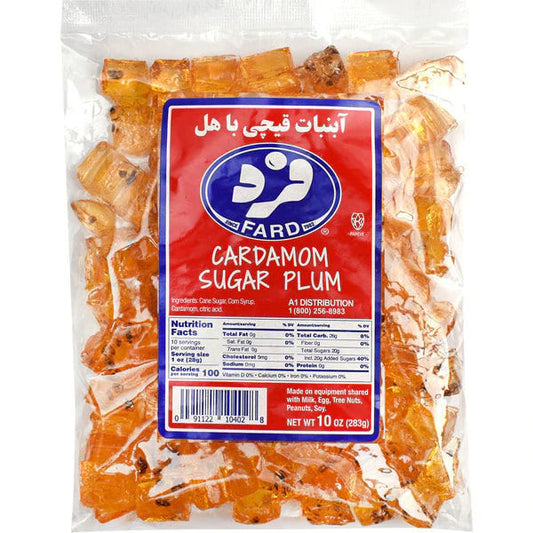 FARD Persian Traditional Candy Ab-Nabat Gheichi with Cardamom 283g