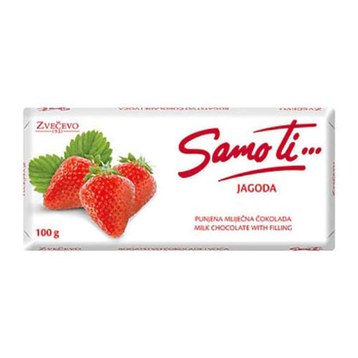 ZVECEVO Samo Ti Strawberry Chocolate Bar 100g