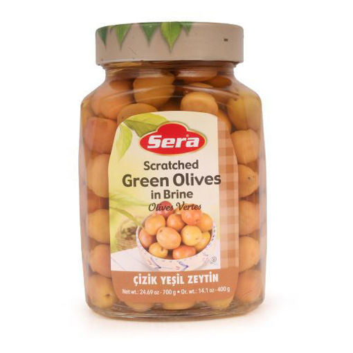 SERA Scratched Green Olives (Yesil Cizik Zeytin) 400g