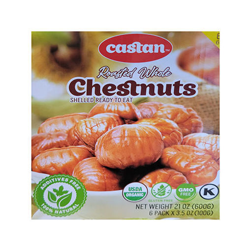 CASTAN Roasted Whole Chestnuts 1 Box (100g*6pc)