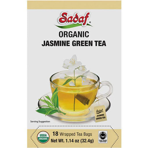 SADAF Organic Jasmine Green Tea | 18 Tea Bags