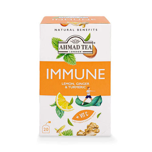 AHMAD TEA Lemon, Ginger & Turmeric "Immune" Infusion - 20 Teabags