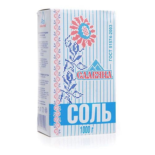 SLAVYANA Non-Iodized Rock Salt (КАМЕННЫЙ СОЛЬ) 1kg