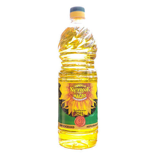 GOLDEN HUTOROK Non-Refined Unprocessed Sunflower Oil 0.88 lt.