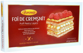 BOROMIR Dessert Box Puff Pastry Layers (Foi de Cremşnit)380G