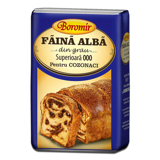 Boromir Faina Alba Pentru Cozonaci 1000g (Superior white wheat flour for muffins)