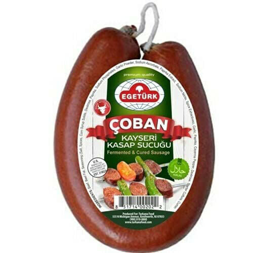 EGETURK Dried Beef Sausage (Kayseri Coban Sucuk) 1lb