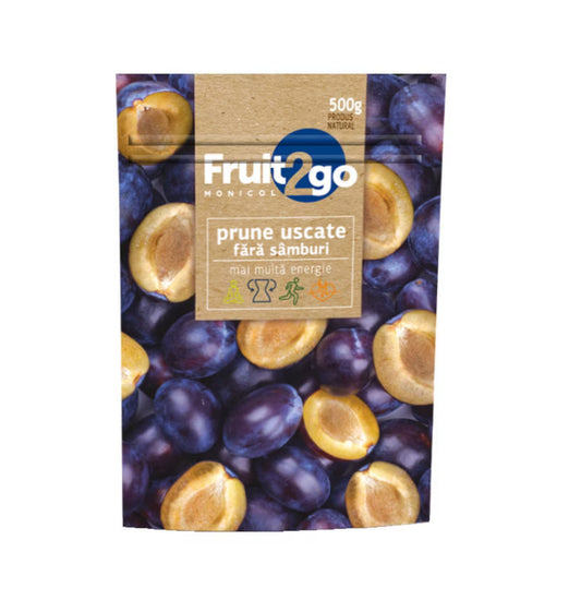 FRUIT2GO Dried Pitted Plums 500g