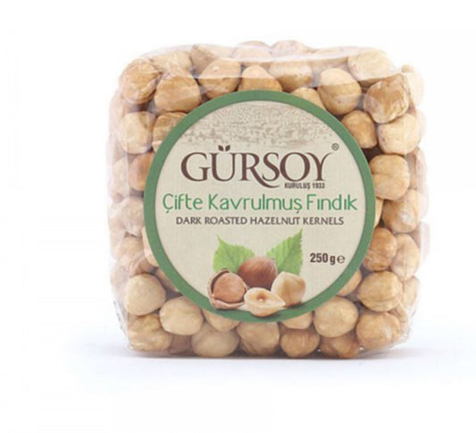 GURSOY Dark Roasted Hazelnut Kernels 250 g