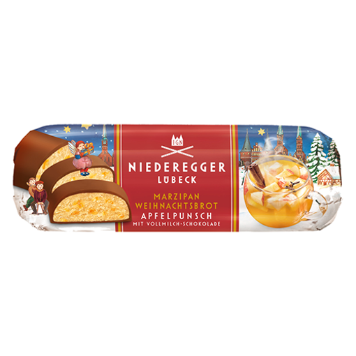 NIEDEREGGER Marzipan Weinhnachtsbrot "Apfelpunsch" 125g