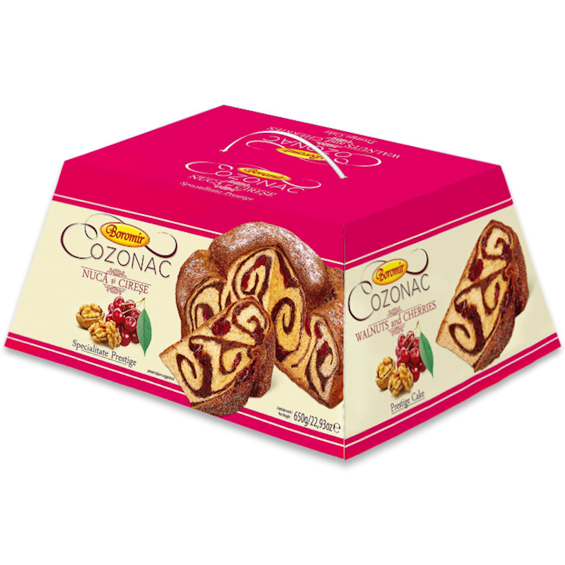 BOROMIR &#39;Pasca&#39;&#39; COZONAC Cake PRESTIGE w/ walnuts &amp; cherries 650g