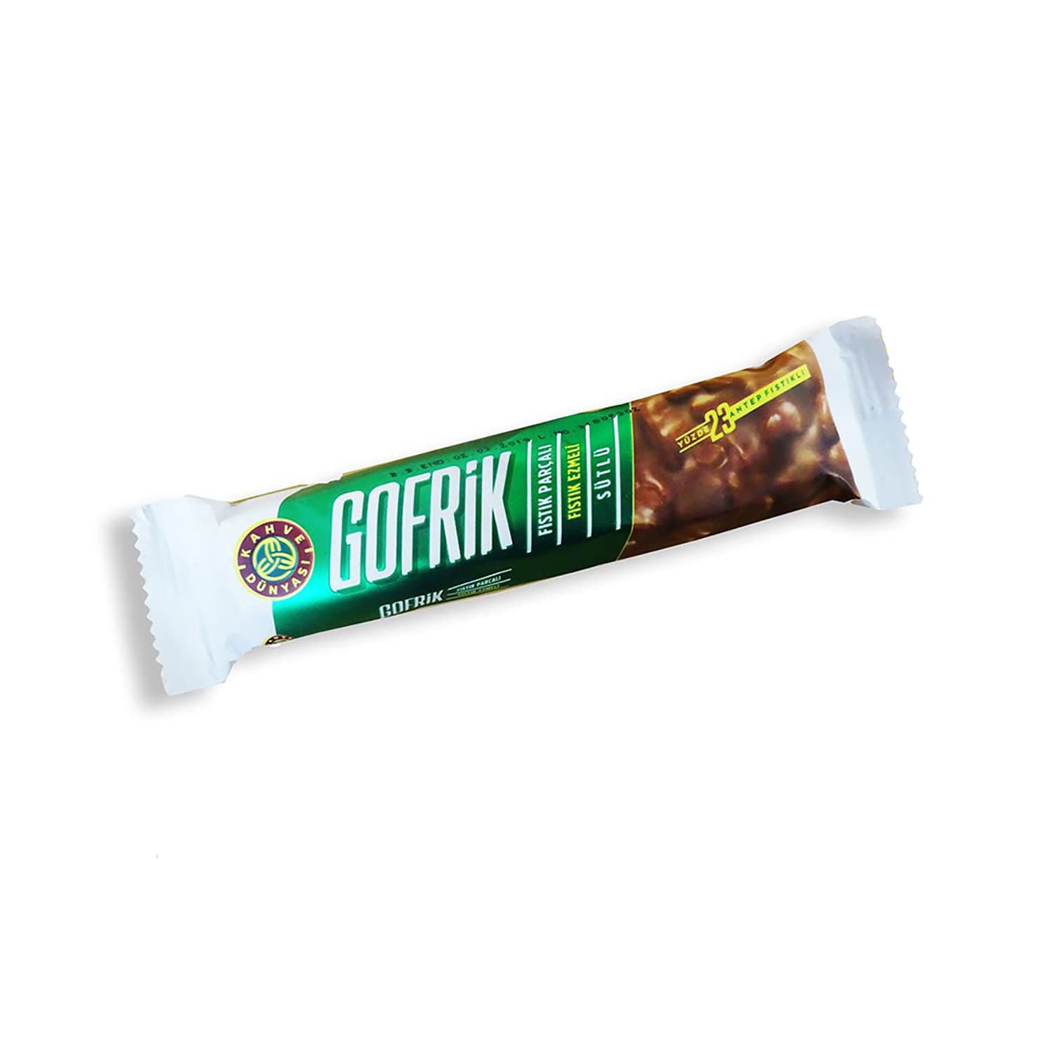 Kahve Dunyasi Gofrik Pistachio Wafers with Milk,33g, Pack of 3
