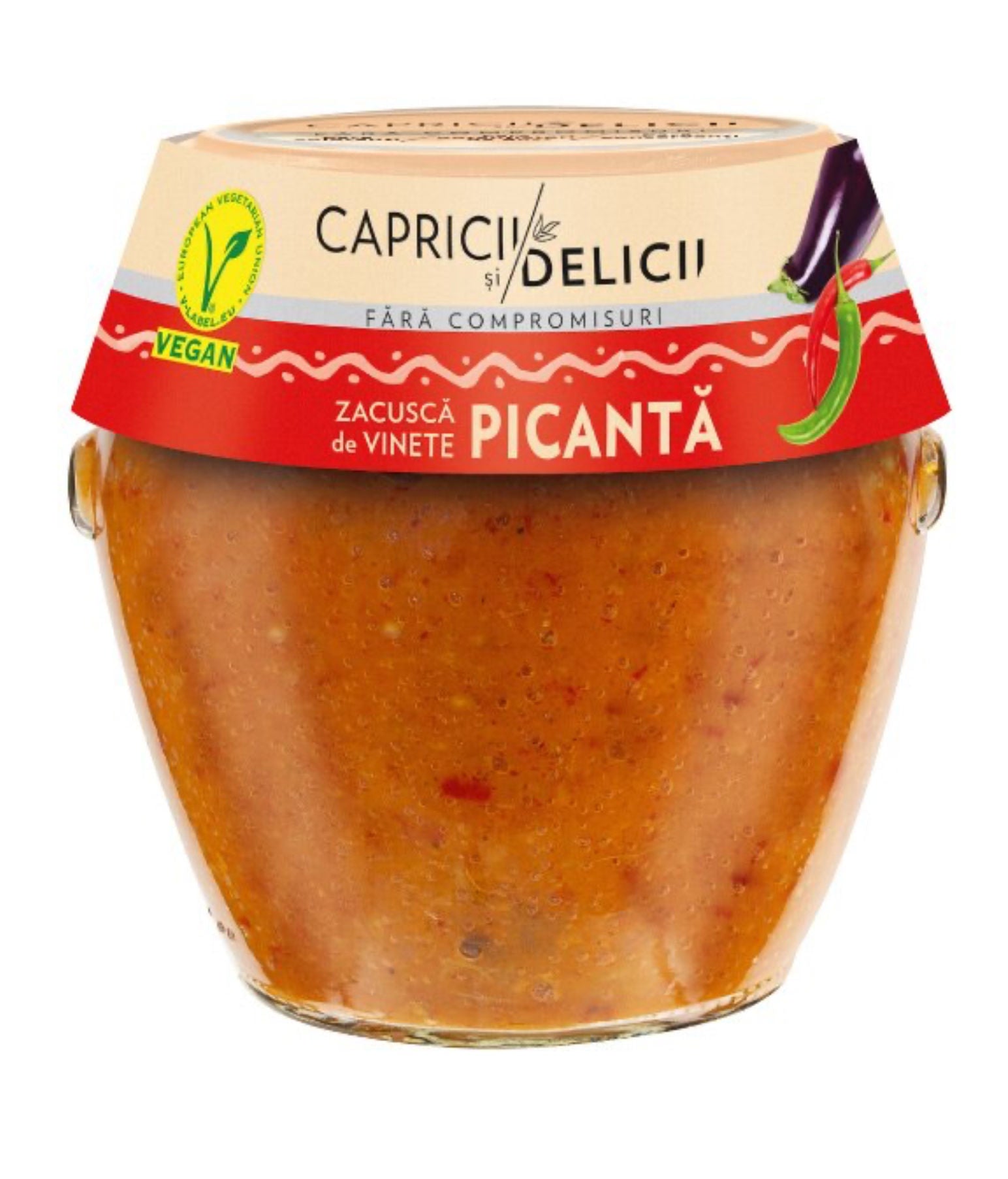 CAPRICII SI DELICI Zacusca De Vinete PICANTE 550g