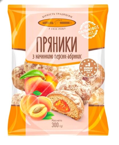 KHB Fruktoviy Sad Gingerbread cookies with Apricot filling 300g