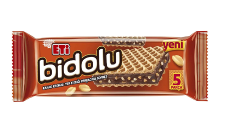 Eti Bidolu cacao cream and peanut wafer 81g package