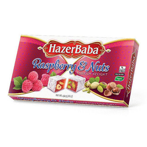 Picture of HAZERBABA Turkish Delight Raspberry & Nuts 454g