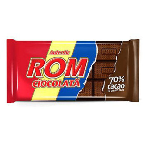 Picture of ROM Chocolate Bar Amaruie 70% Cacao si crema rom 88g